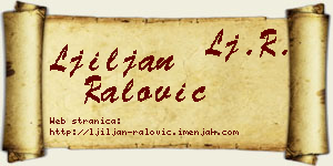 Ljiljan Ralović vizit kartica